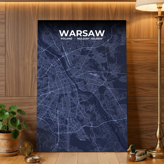 Warsaw Tide Map Poster