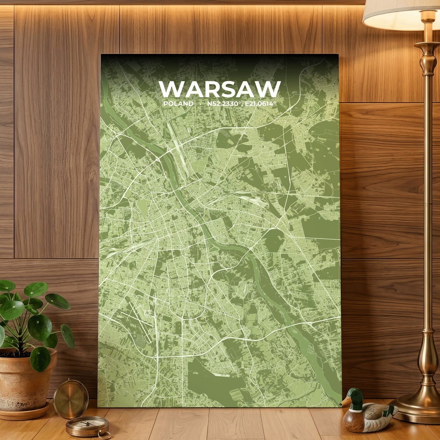 Warsaw Grove Map Poster