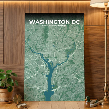 Washington DC Mist Map Poster