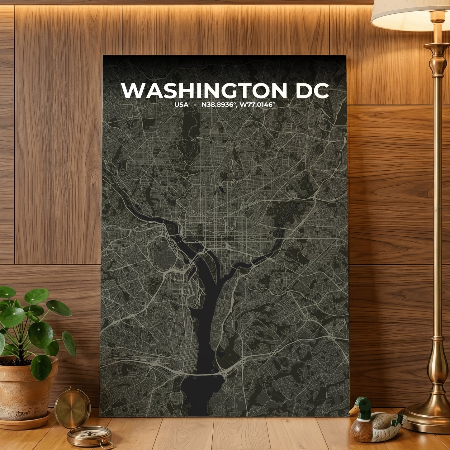 Washington DC Sable Map Poster