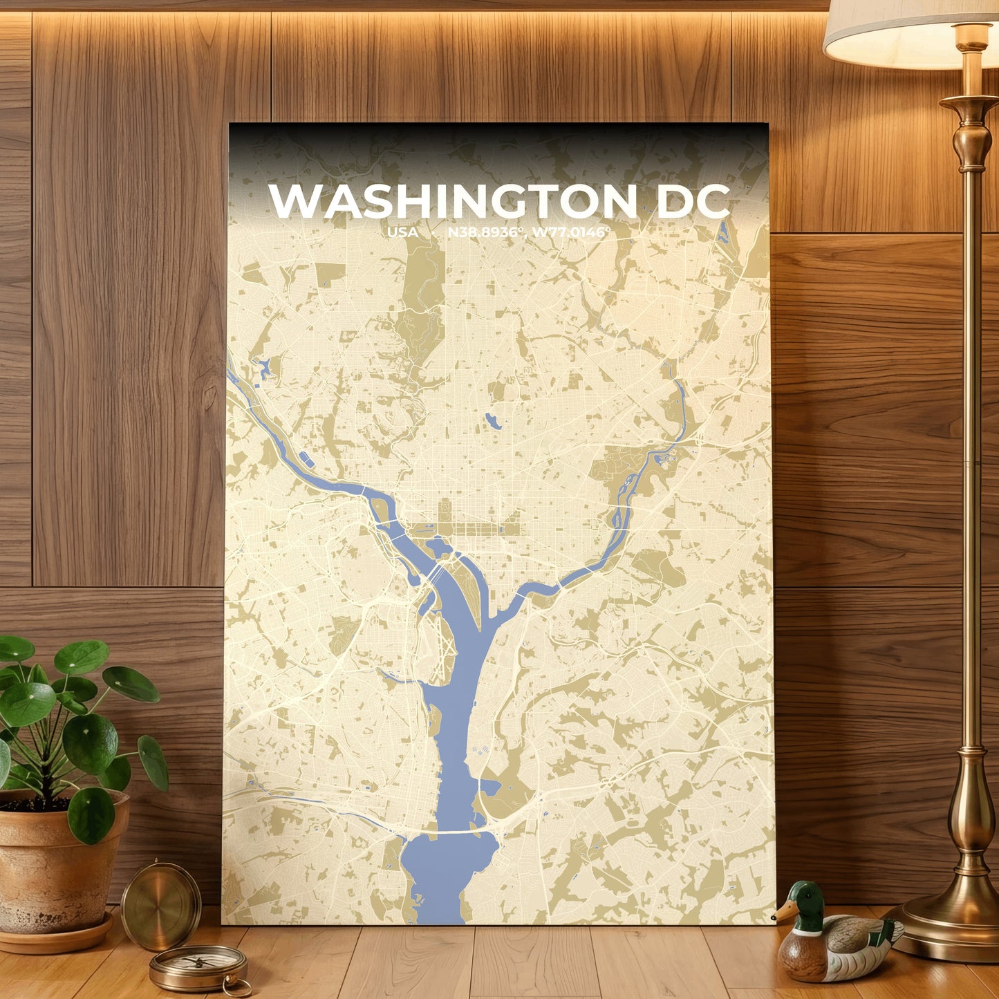 Washington DC Barn Map Poster