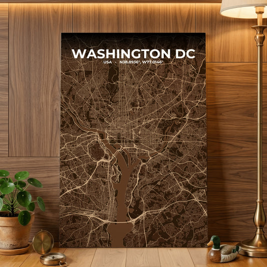 Washington DC Plum Map Poster