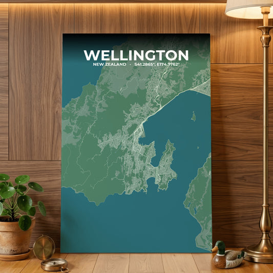 Wellington Mist Map Poster