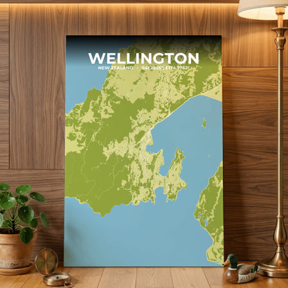 Wellington Fern Map Poster