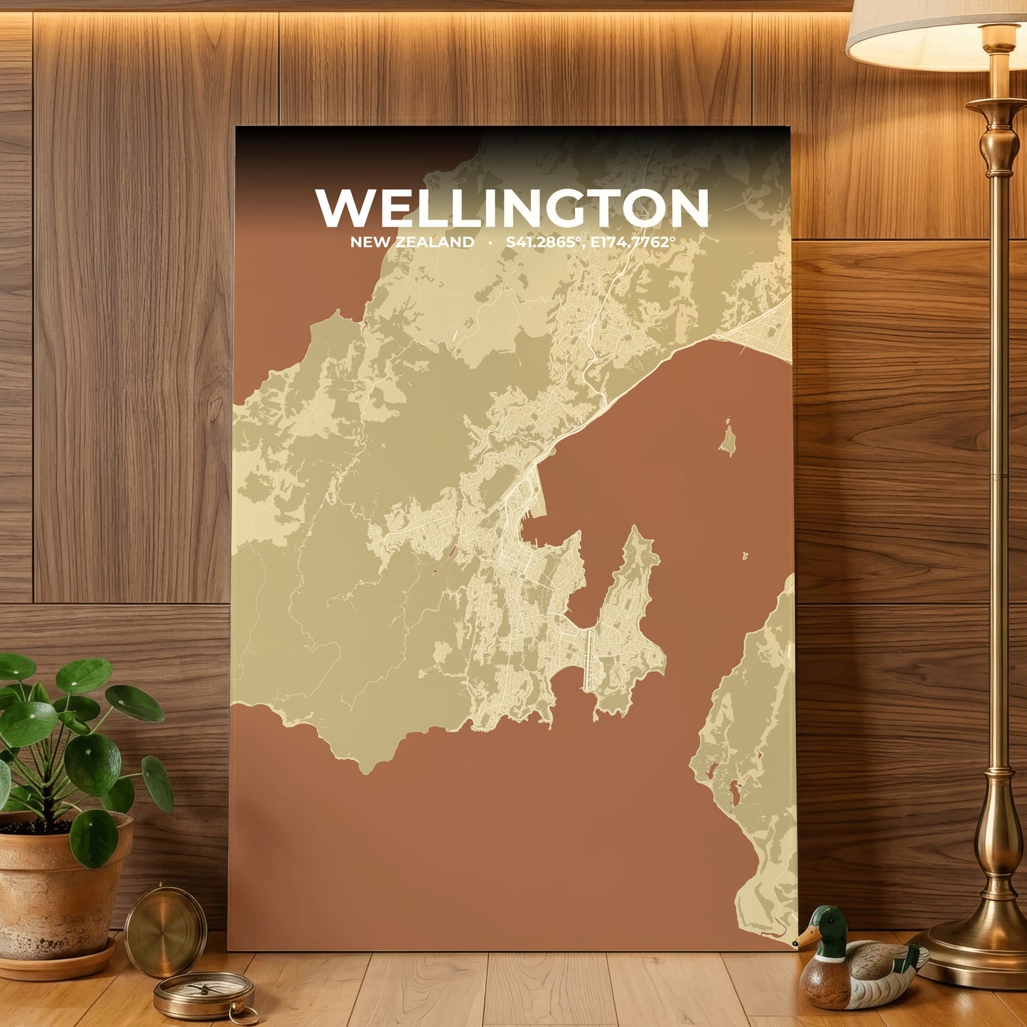Wellington Ember Map Poster