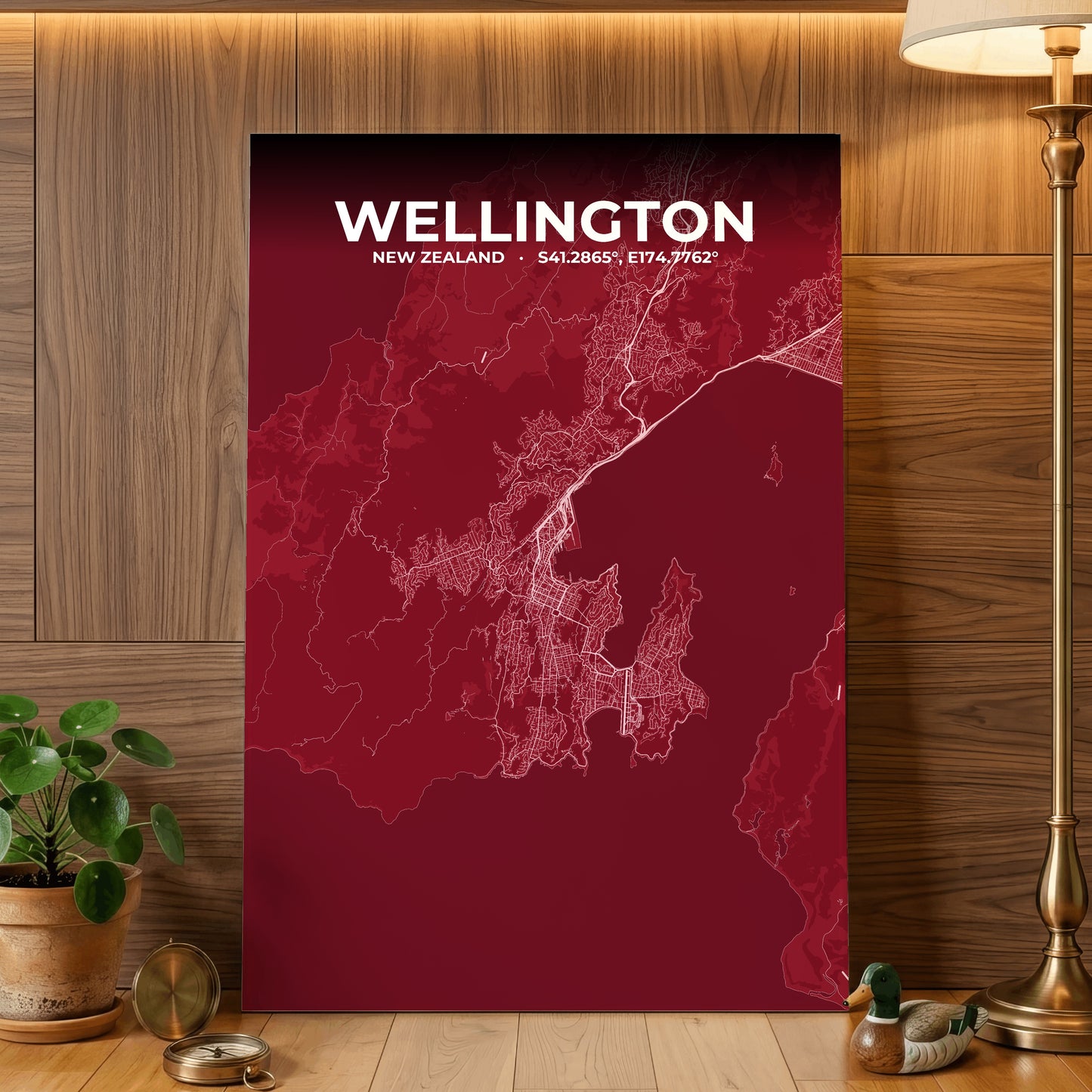Wellington Garnet Map Poster