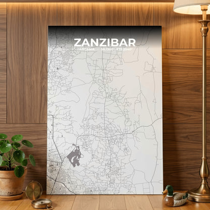 Zanzibar Ash Map Poster