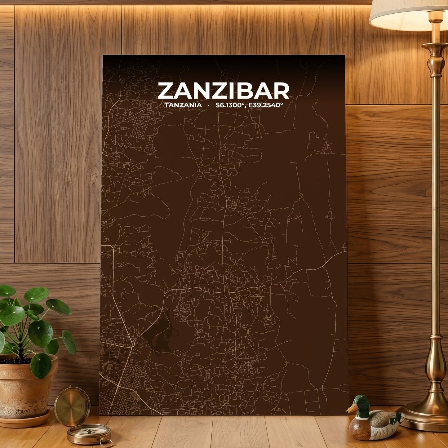 Zanzibar Plum Map Poster