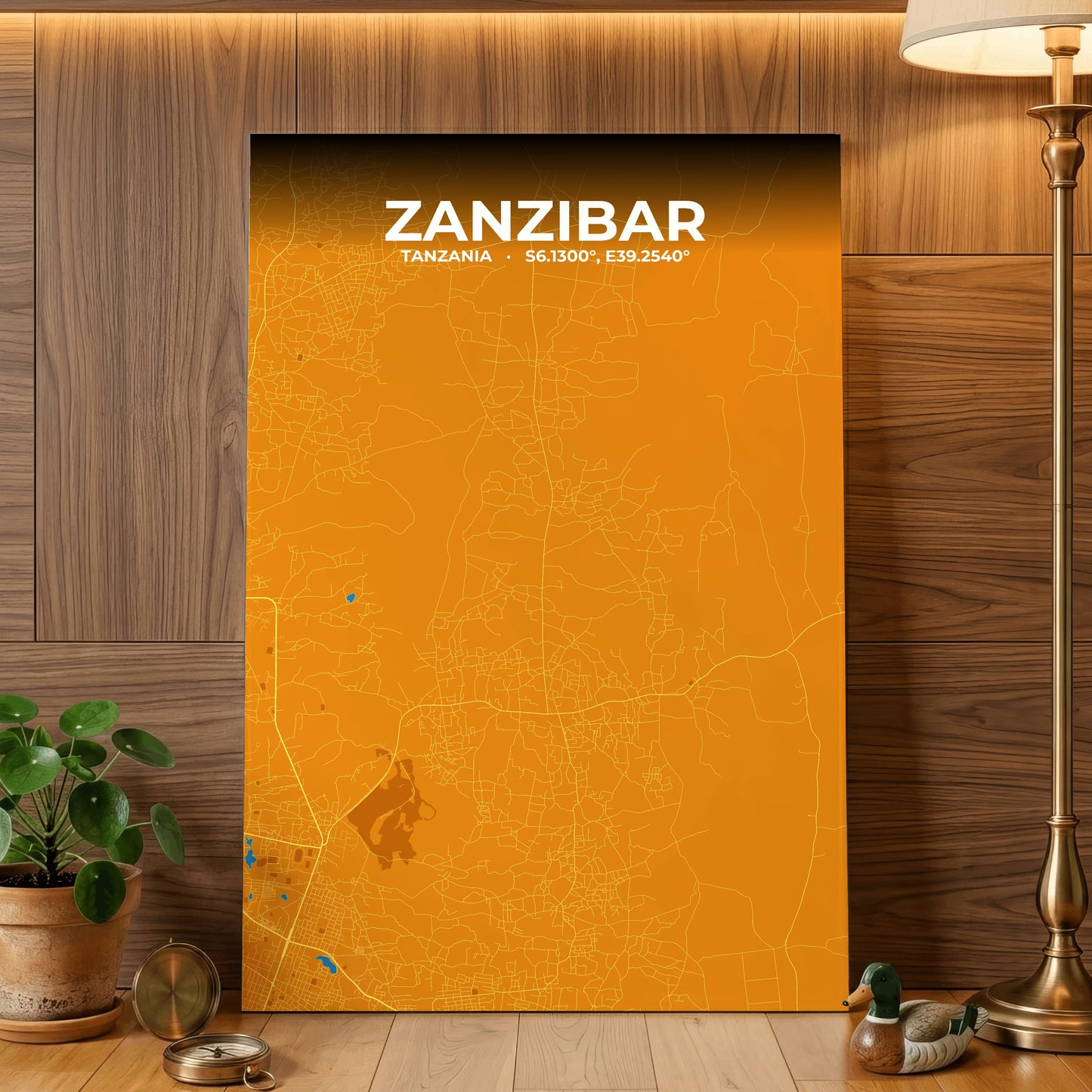 Zanzibar Scorch Map Poster