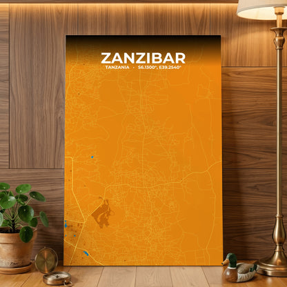 Zanzibar Scorch Map Poster