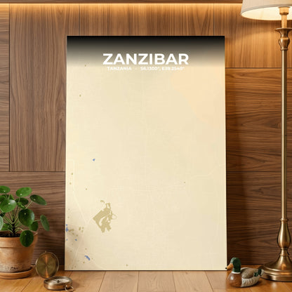 Zanzibar Barn Map Poster