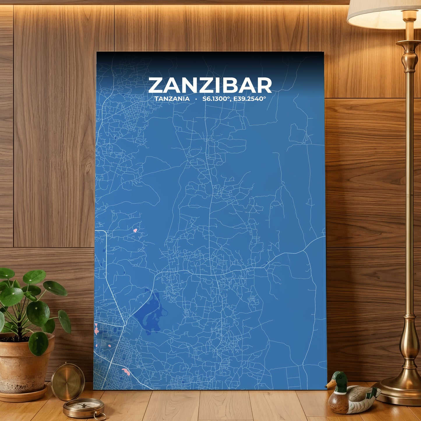 Zanzibar Candy Map Poster
