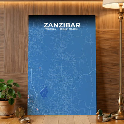 Zanzibar Candy Map Poster