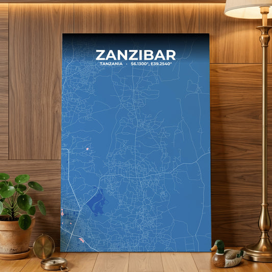Zanzibar Candy Map Poster