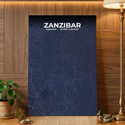 Zanzibar Tide Map Poster