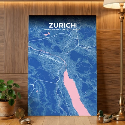 Zurich Candy Map Poster