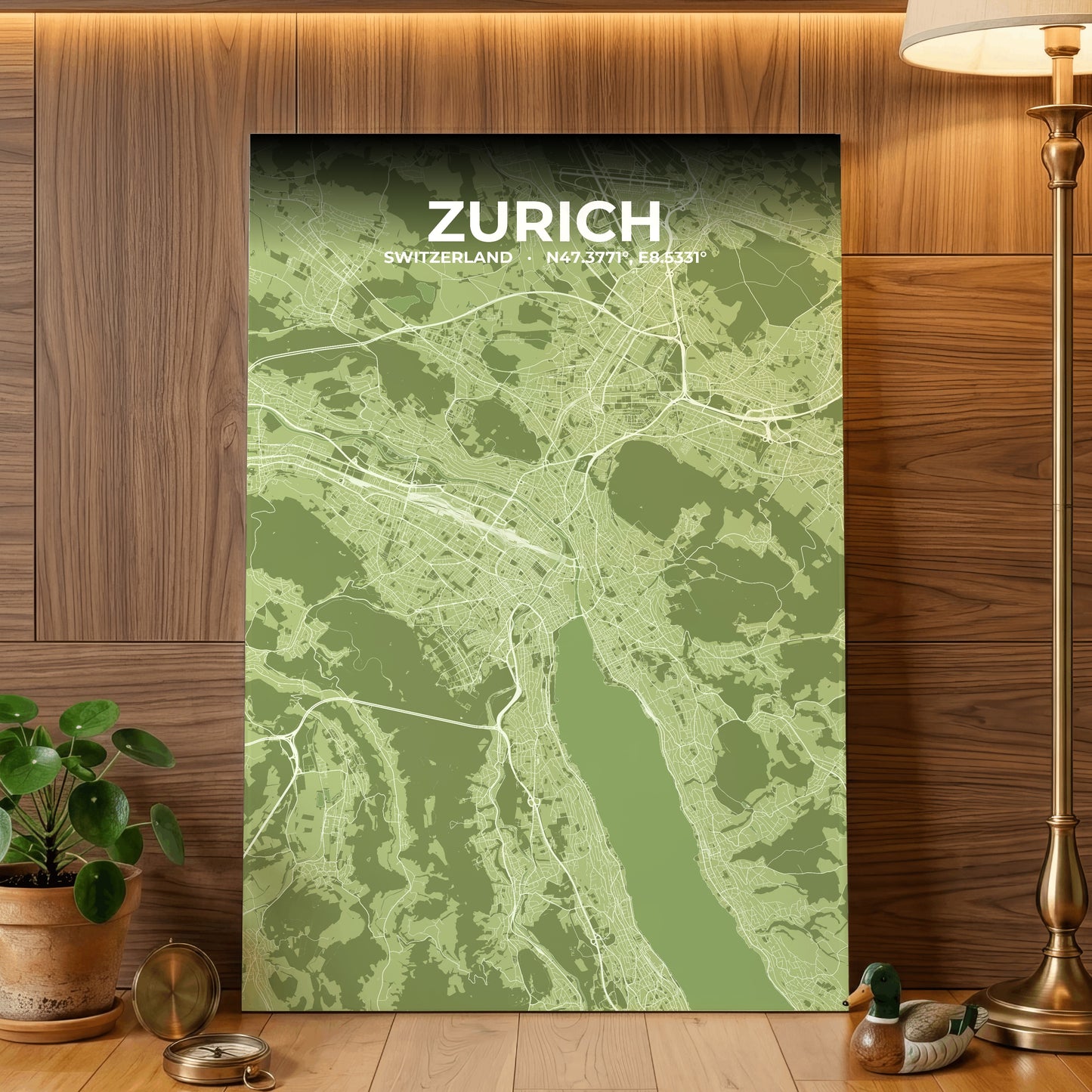Zurich Grove Map Poster