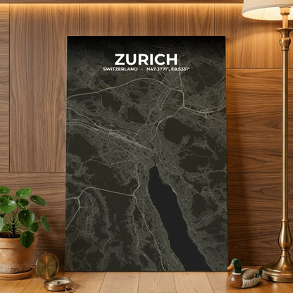 Zurich Sable Map Poster