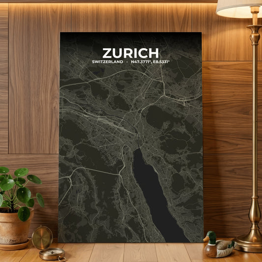 Zurich Sable Map Poster