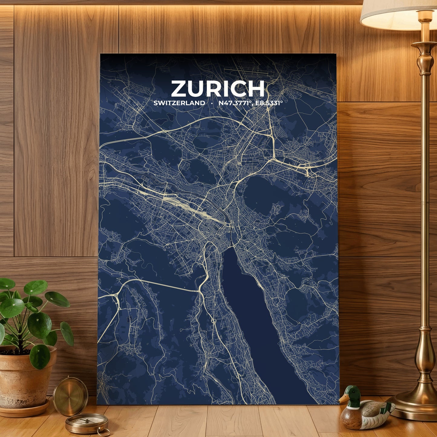 Zurich Anchor Map Poster