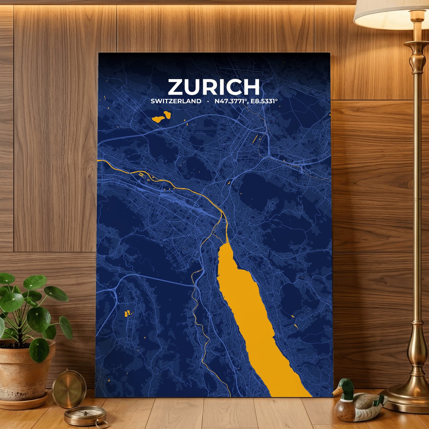 Zurich Ink Map Poster