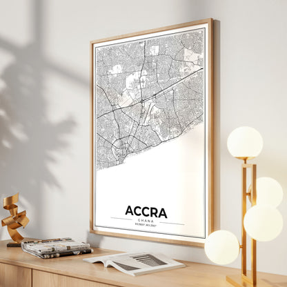 Accra Modern Map Poster