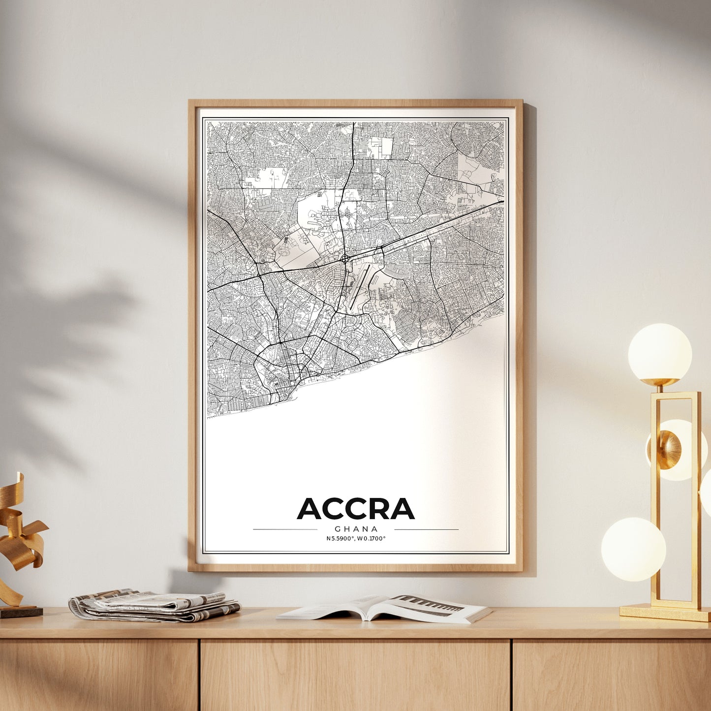 Accra Modern Map Poster