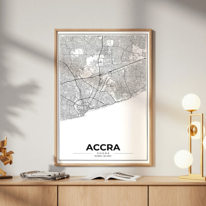Accra Modern Map Poster
