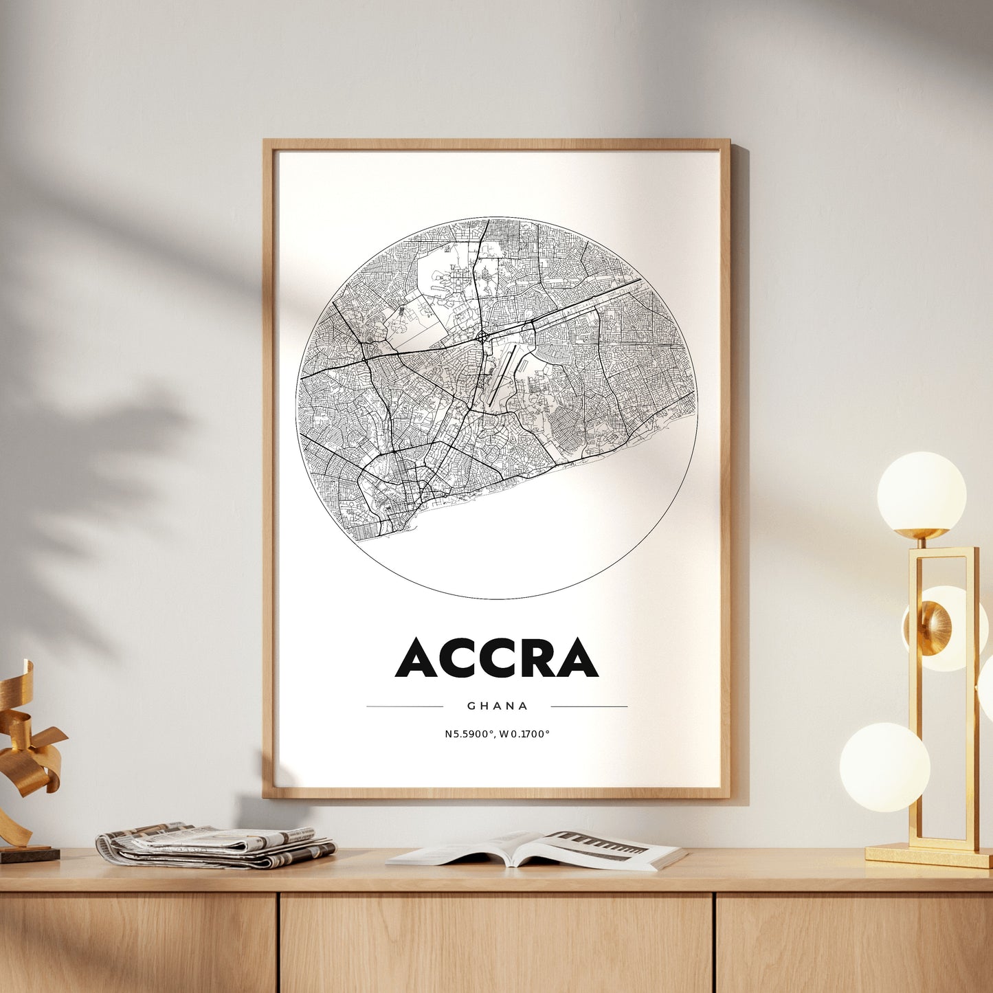 Accra Spot Map Poster