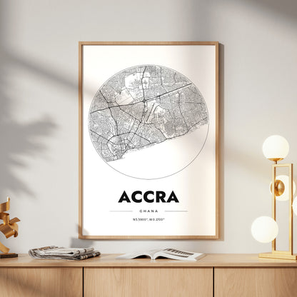 Accra Spot Map Poster