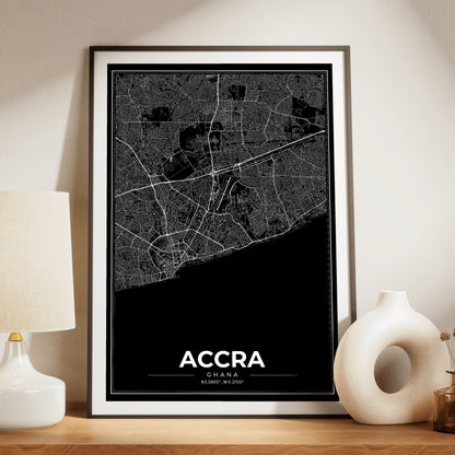 Accra Modern Map Poster