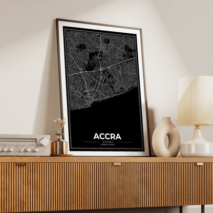 Accra Modern Map Poster