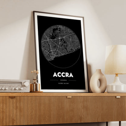 Accra Spot Map Poster