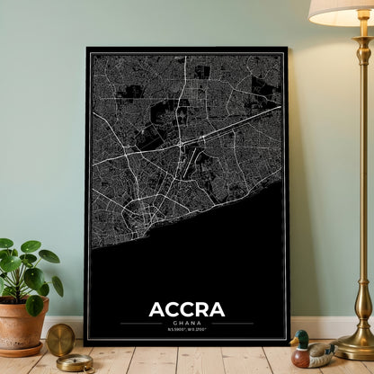 Accra Modern Map Poster