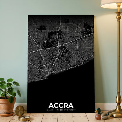 Accra Elegant Map Poster