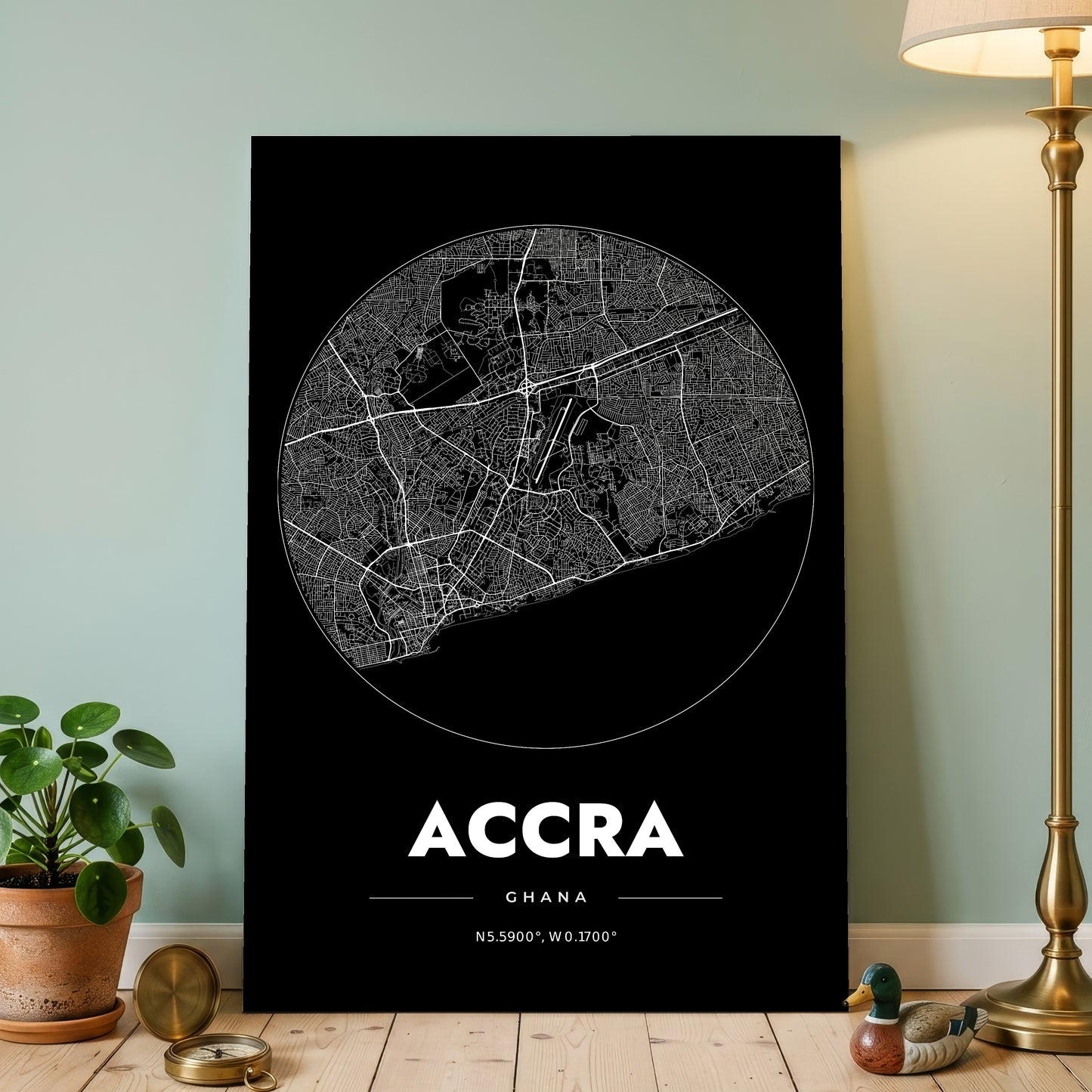 Accra Spot Map Poster