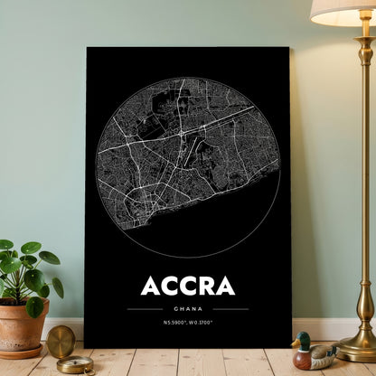 Accra Spot Map Poster