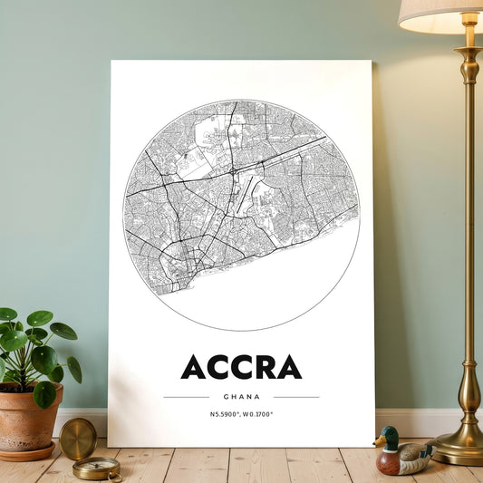 Accra Spot Map Poster