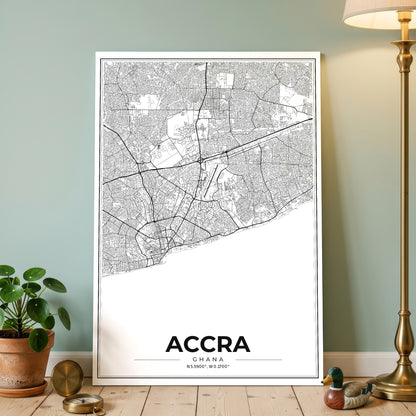 Accra Modern Map Poster