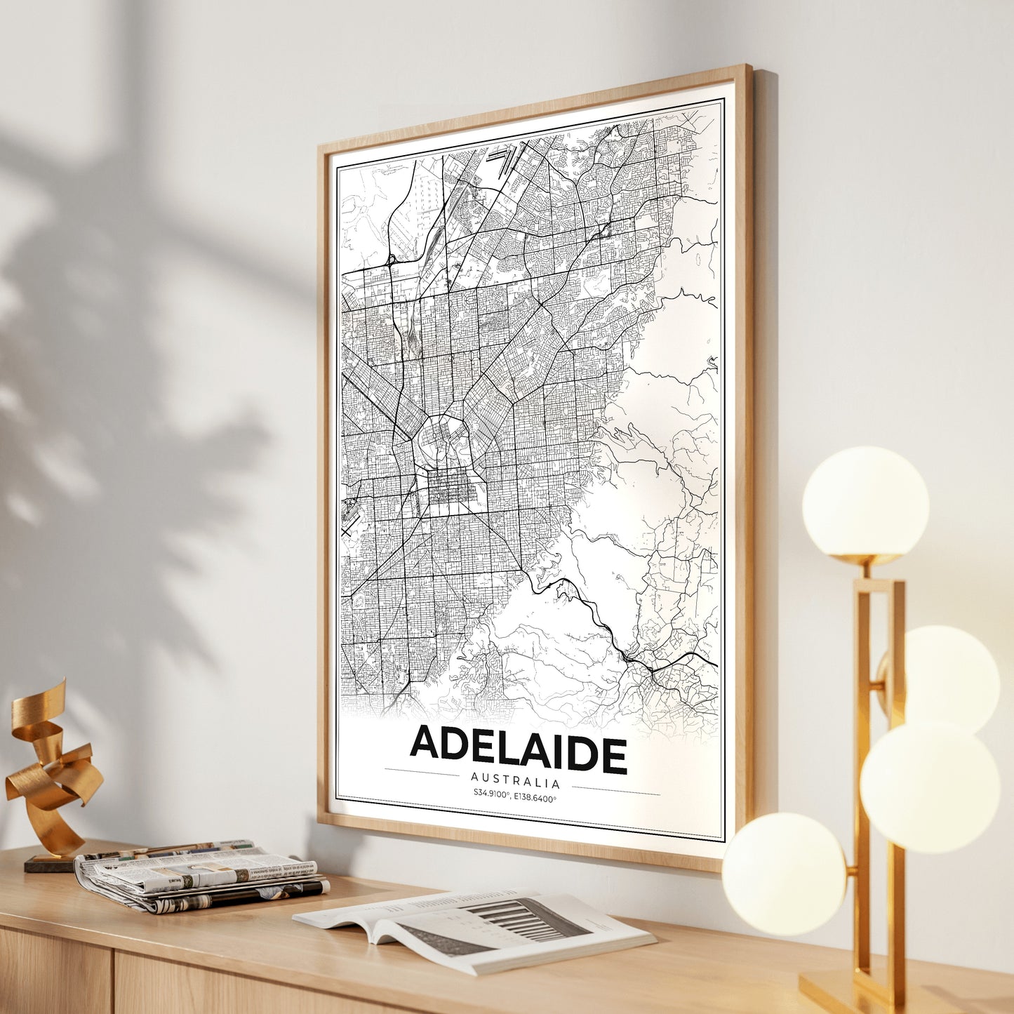 Adelaide Modern Map Poster
