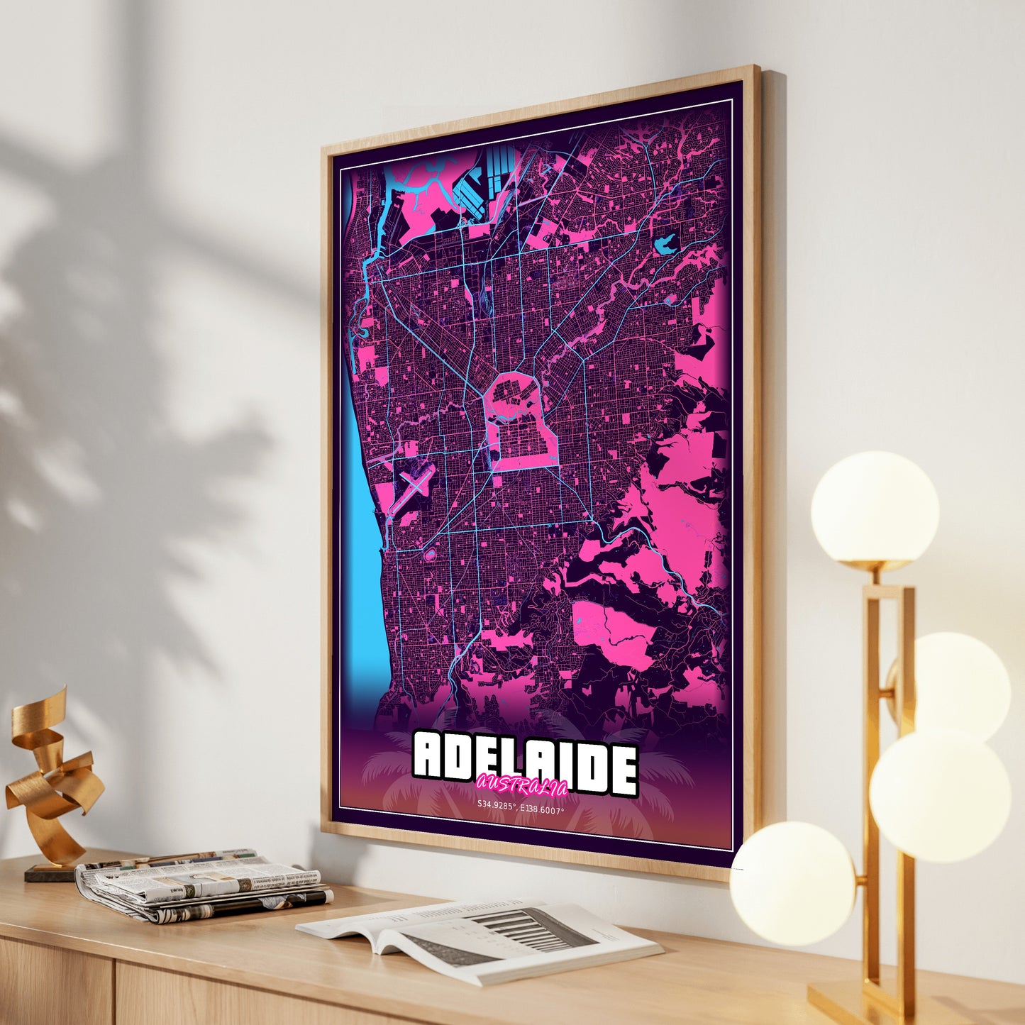 Adelaide GTA Map Poster