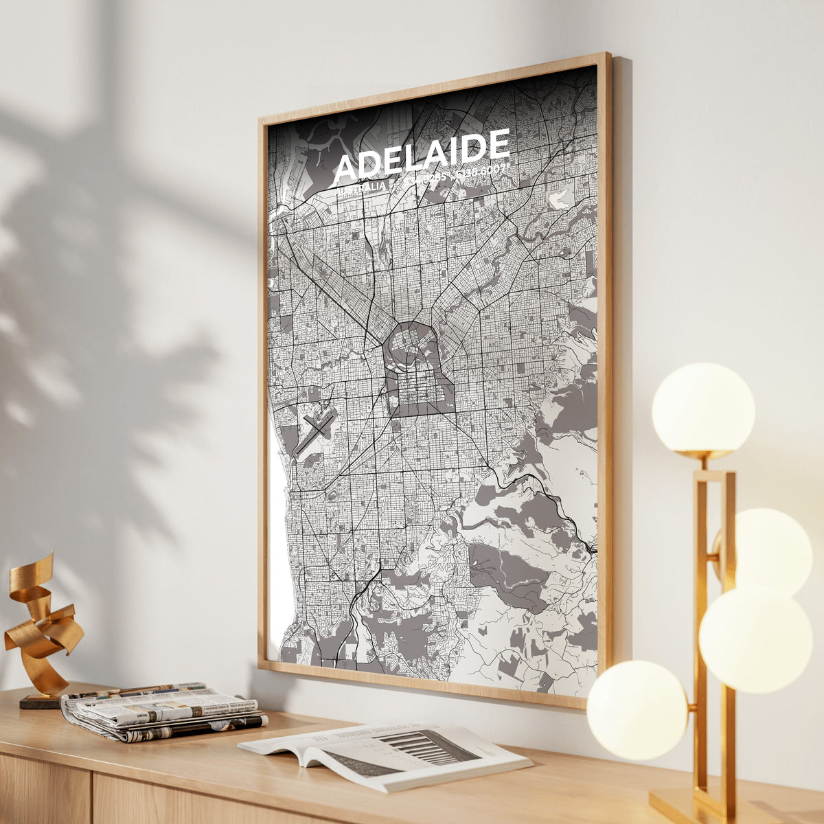 Adelaide Ash Map Poster