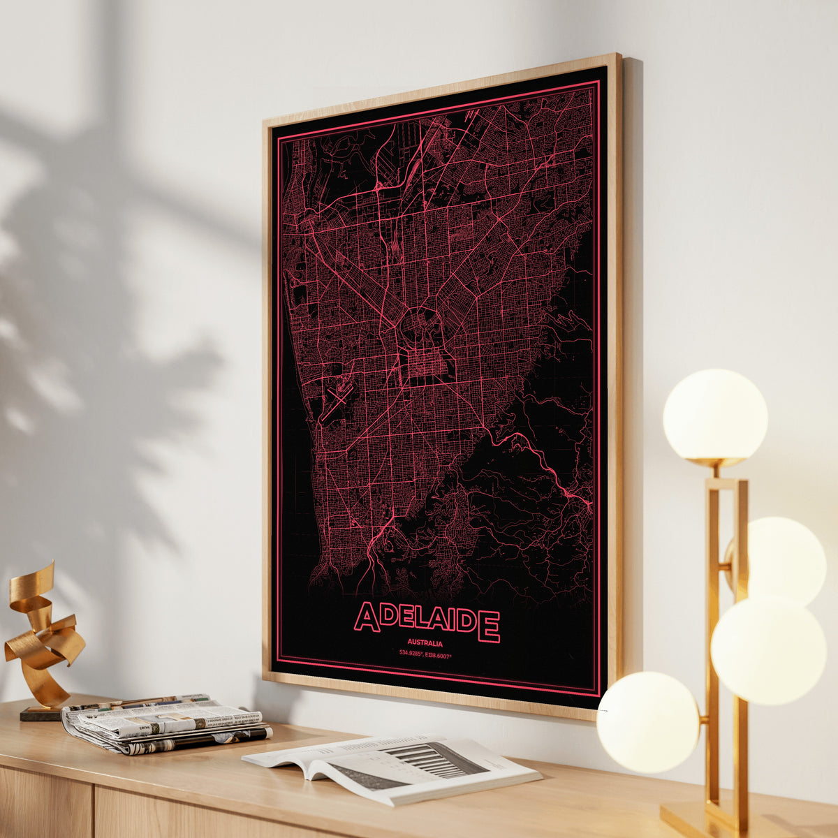 Adelaide Phosphor Map Poster - System Alert