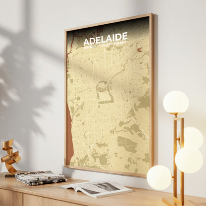 Adelaide Ember Map Poster
