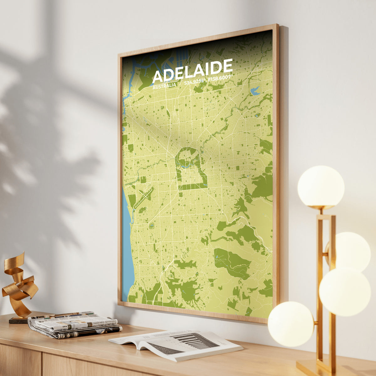 Adelaide Fern Map Poster