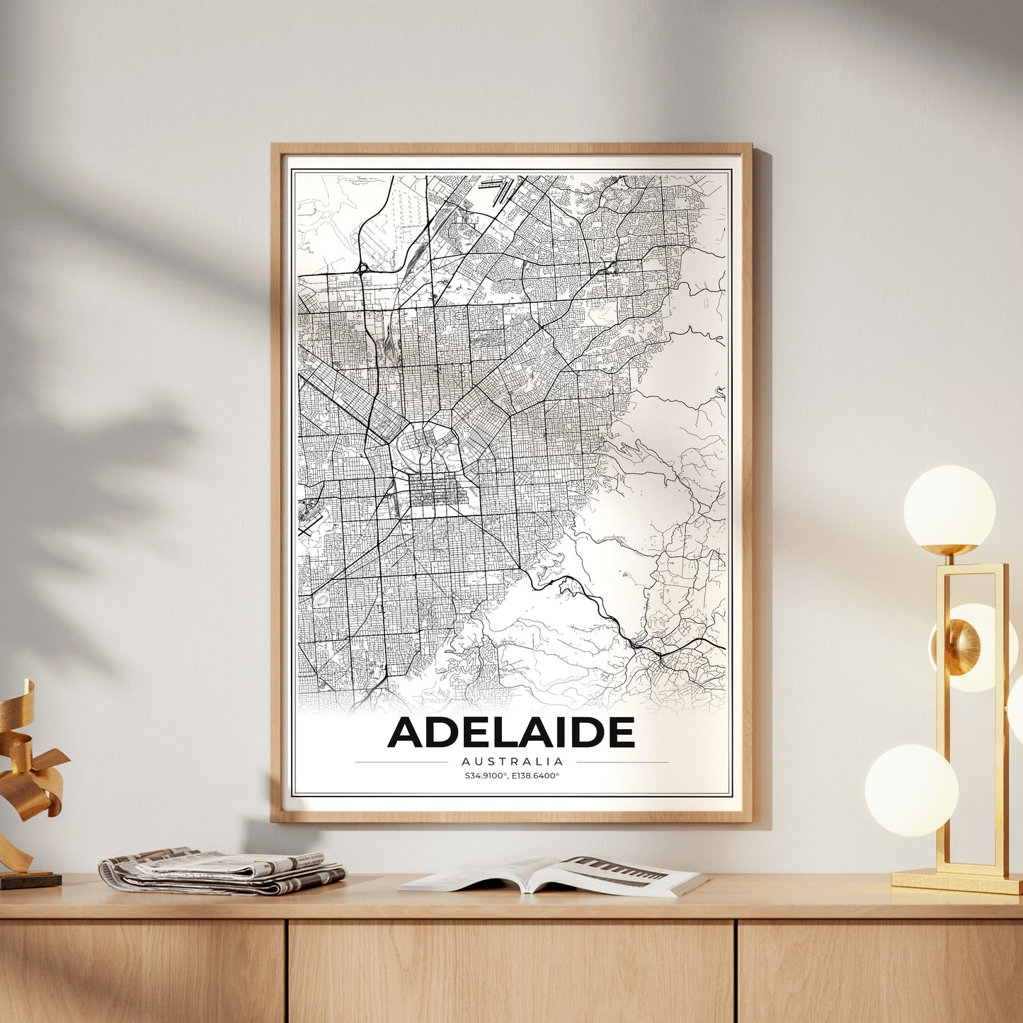 Adelaide Modern Map Poster