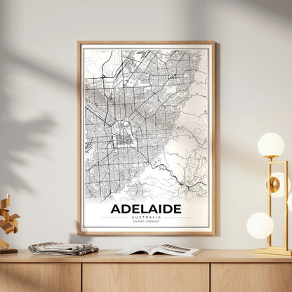 Adelaide Modern Map Poster