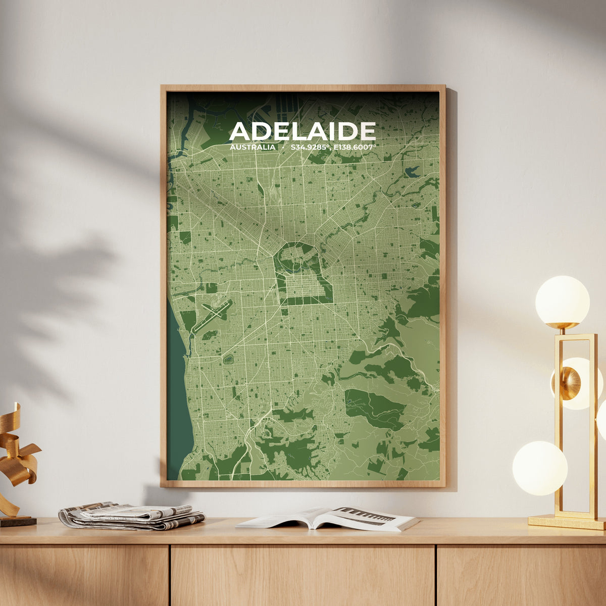 Adelaide Clay Map Poster