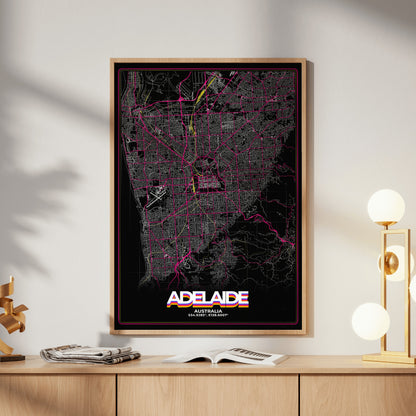 Adelaide Retro Map Poster