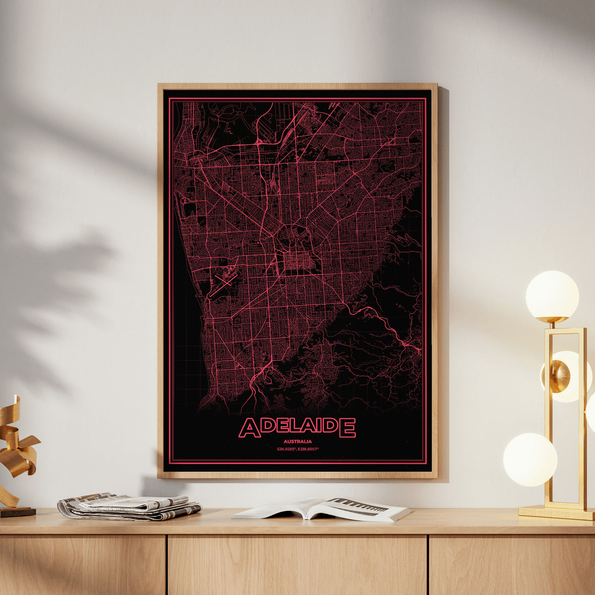 Adelaide Phosphor Map Poster - System Alert